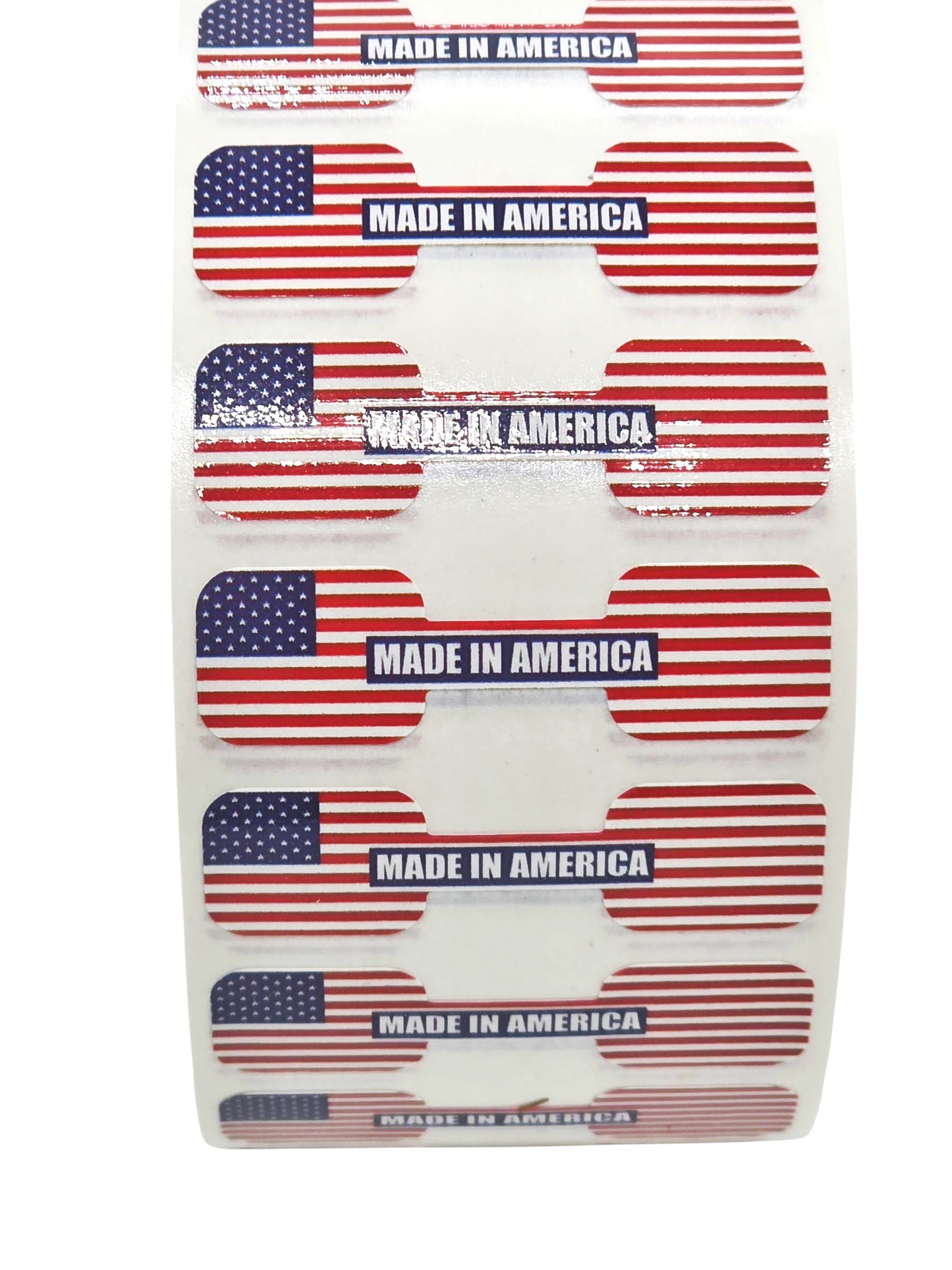 1000 Made in America Tamper Evident Barbell Labels – Patriotic Flag Seal Roll