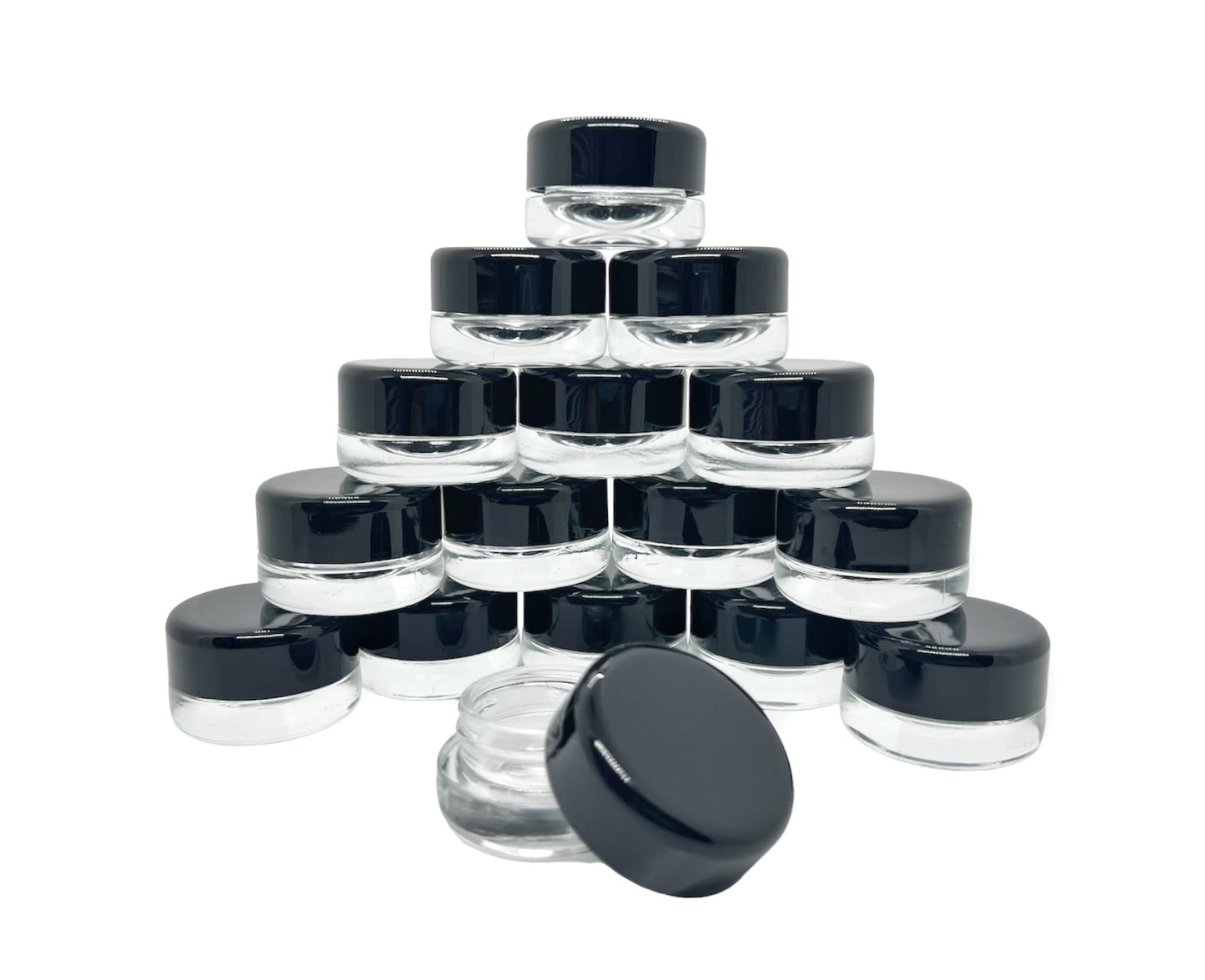 9ml Round Thick Base Glass Concentrate Jars – Child Resistant Dab Containers (1g Wax / Rosin)