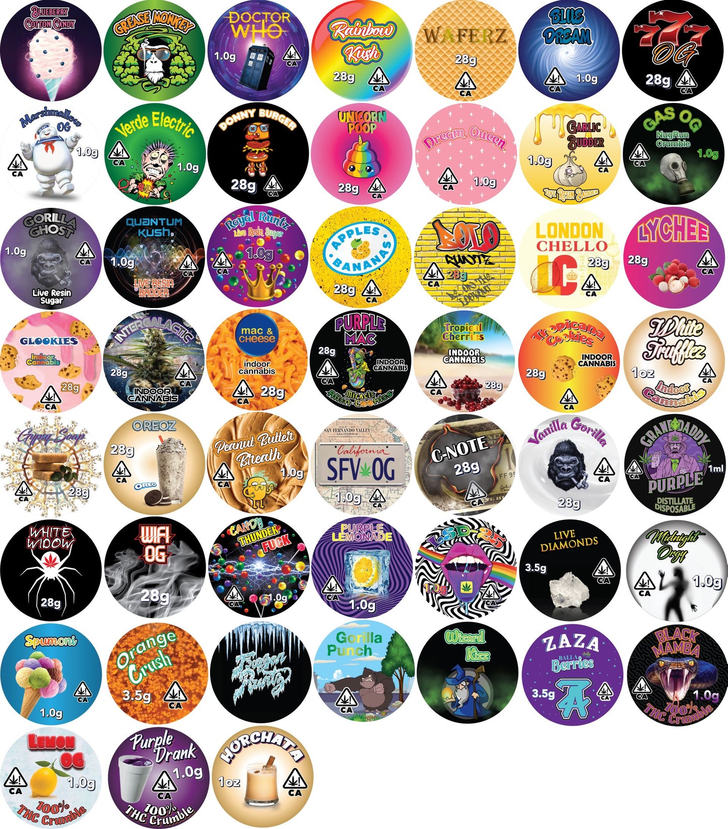 1.0" Round Custom Labels