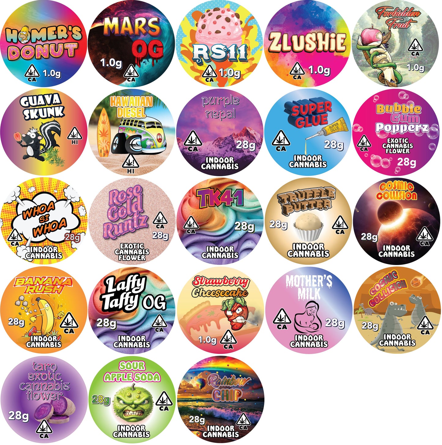 1.0" Round Custom Labels