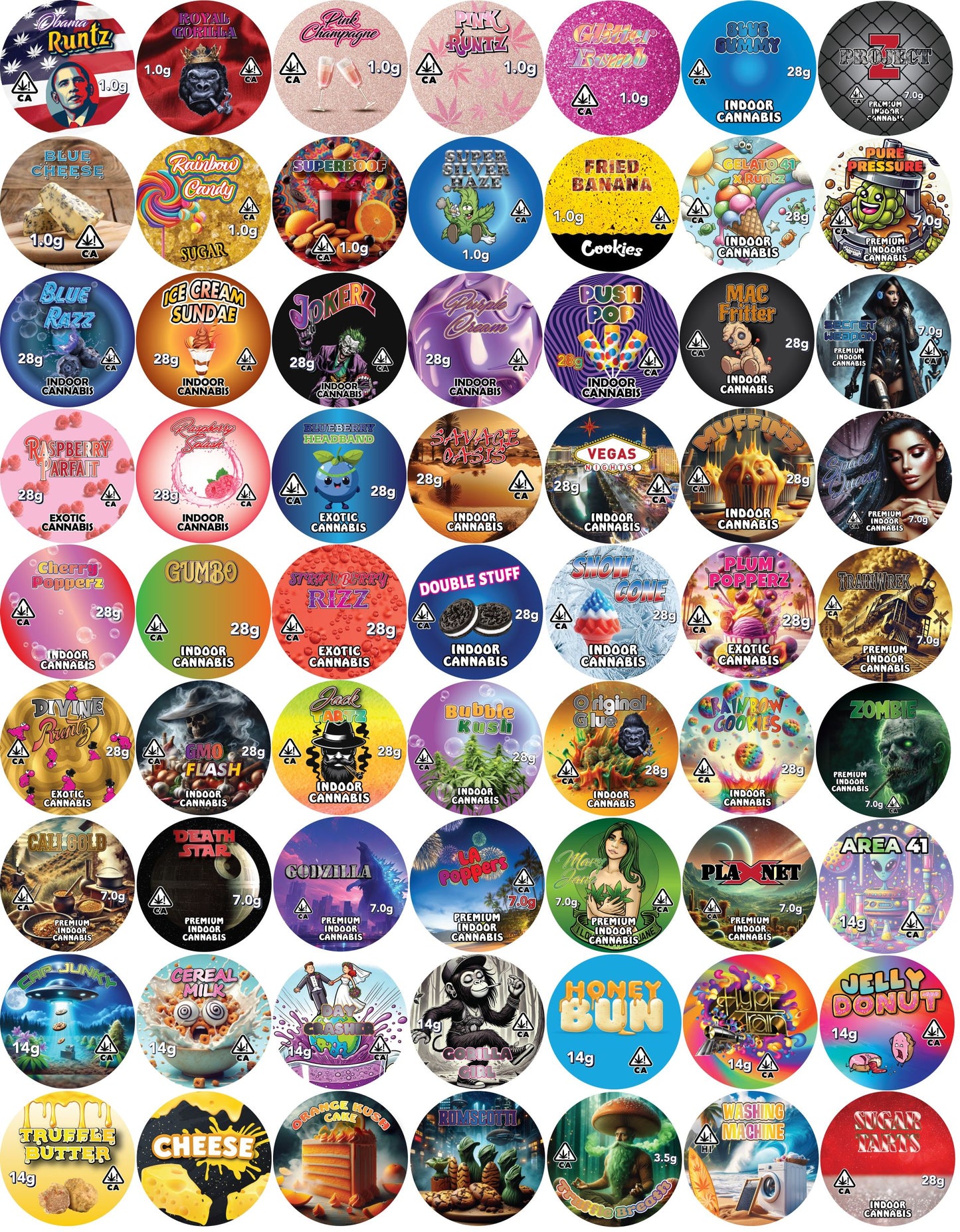 1.0" Round Custom Labels