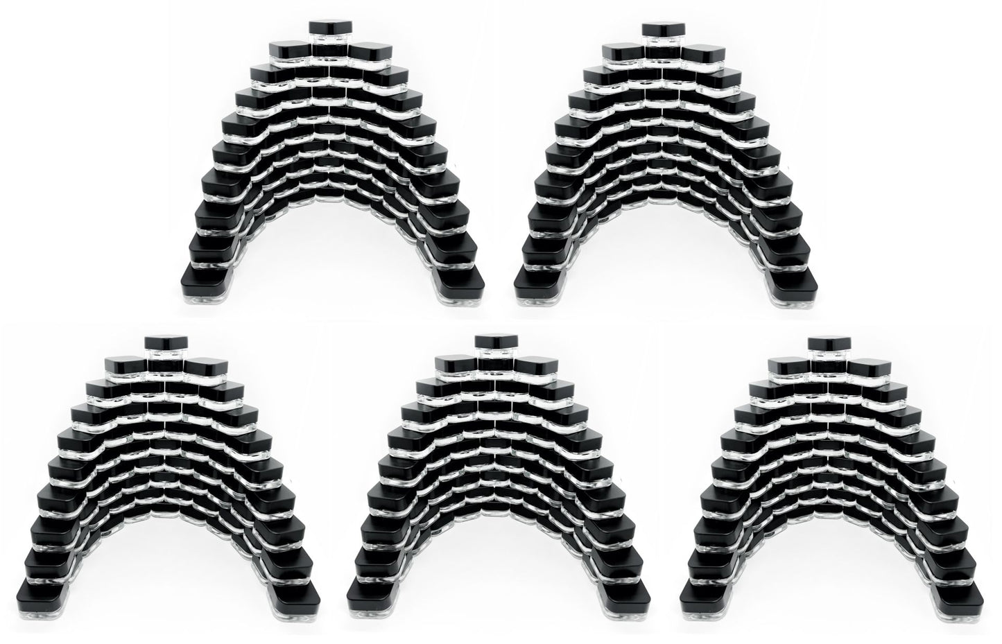 9ml Square Glass Concentrate Jars – Child Resistant Dab Containers with PTFE Liner (1g Wax / Rosin Jars)