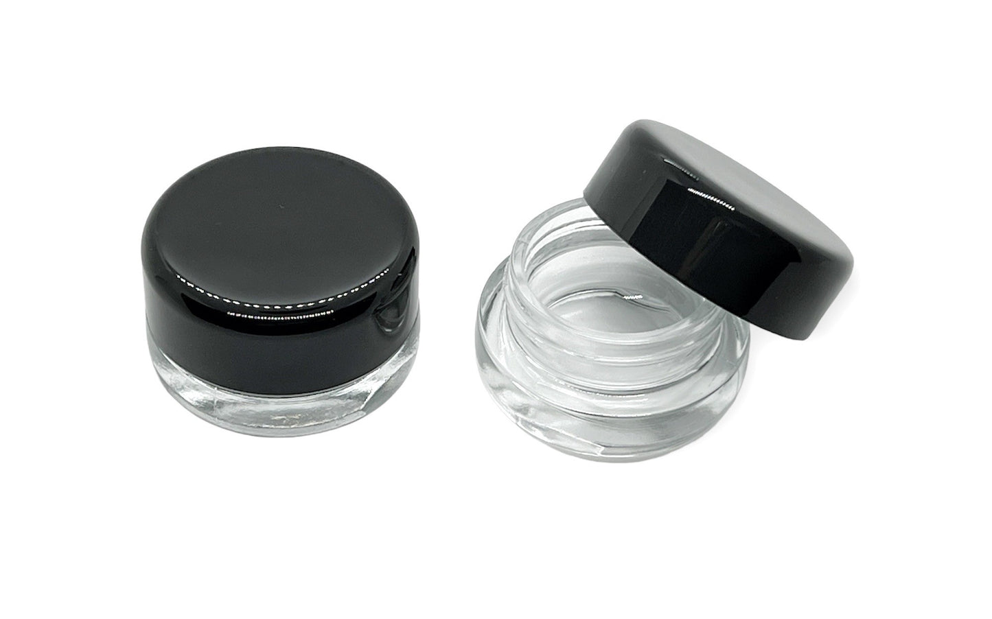 9ml Round Thick Base Glass Concentrate Jars – Child Resistant Dab Containers (1g Wax / Rosin)