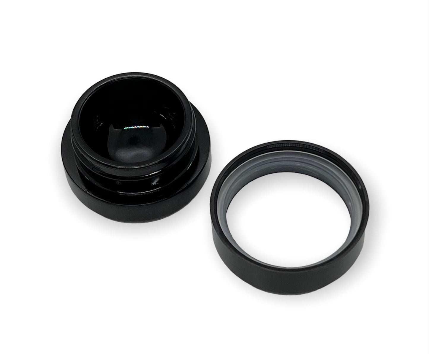 9ml Round Thick Base Glass Concentrate Jars – Child Resistant Dab Containers (1g Wax / Rosin)