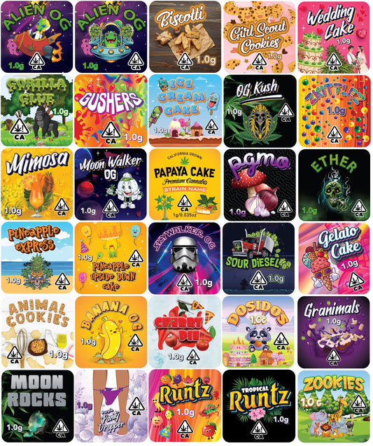 1.375" x 1.375" Square Custom Labels