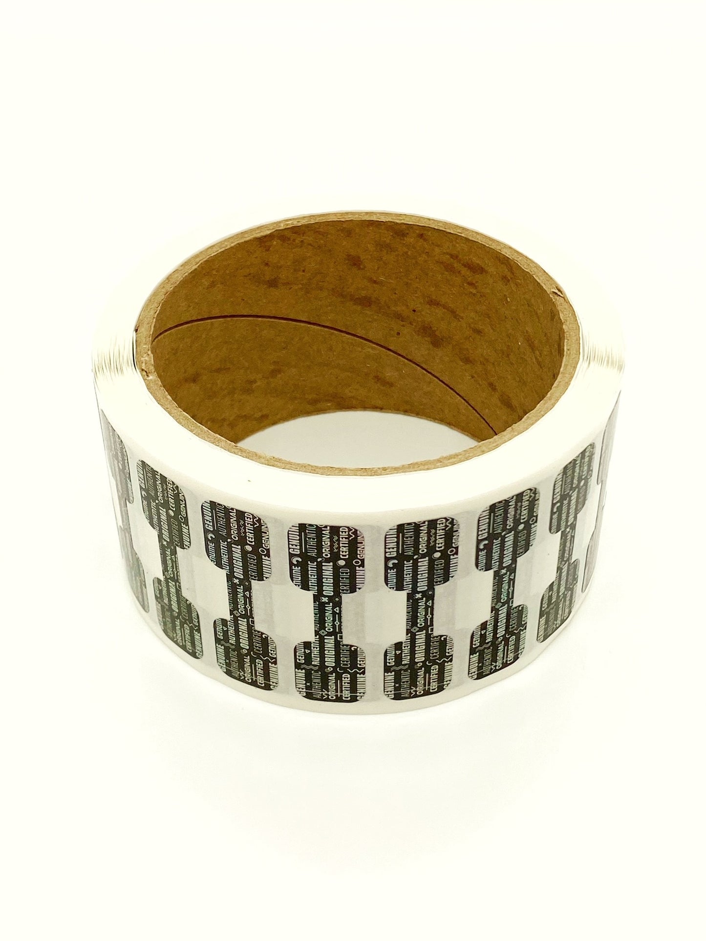 1000ct Holographic Authentic Genuine Tamper Evident Barbell Security Labels